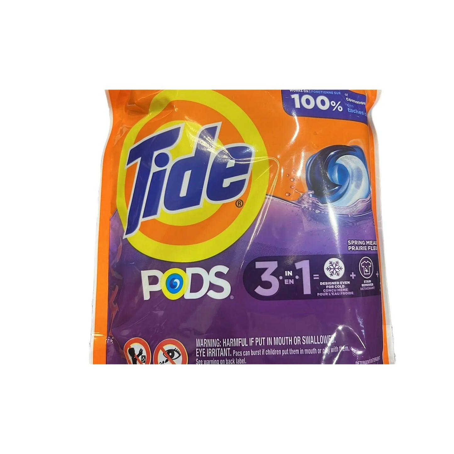 TIDE PODS 39 ct Laundry Detergent Soap Pacs, Spring Meadow Scent, Powerful 3-in-1 Clean, HE Compatible, 39 Count