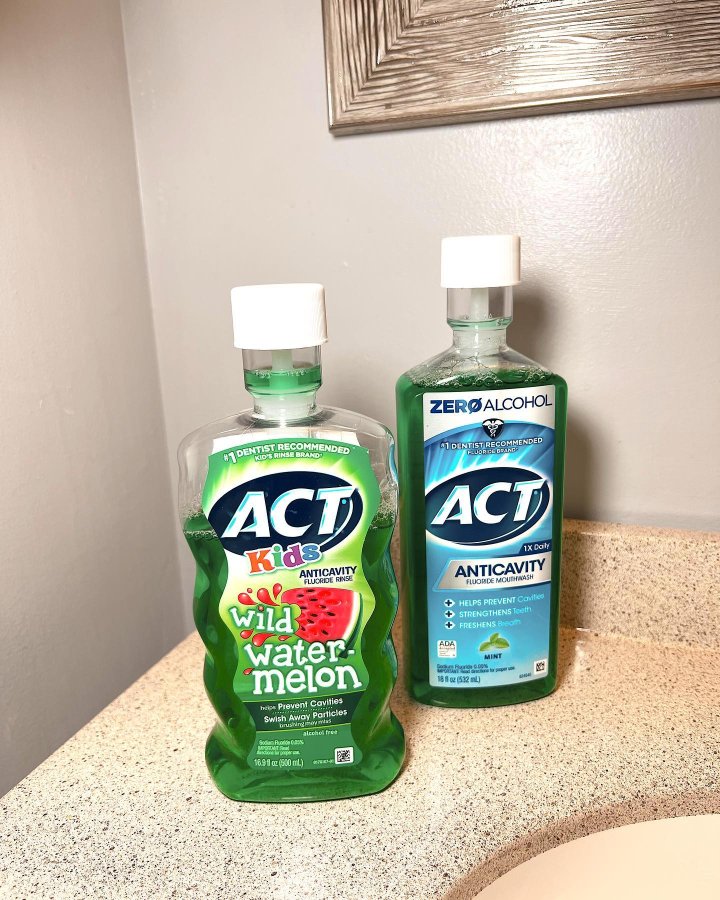 ACT Mint Fluoride Rinse Mouthwash - 18 fl oz